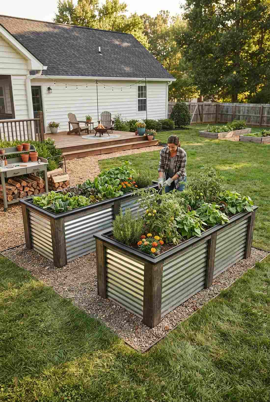 corrugated metal modernist bed