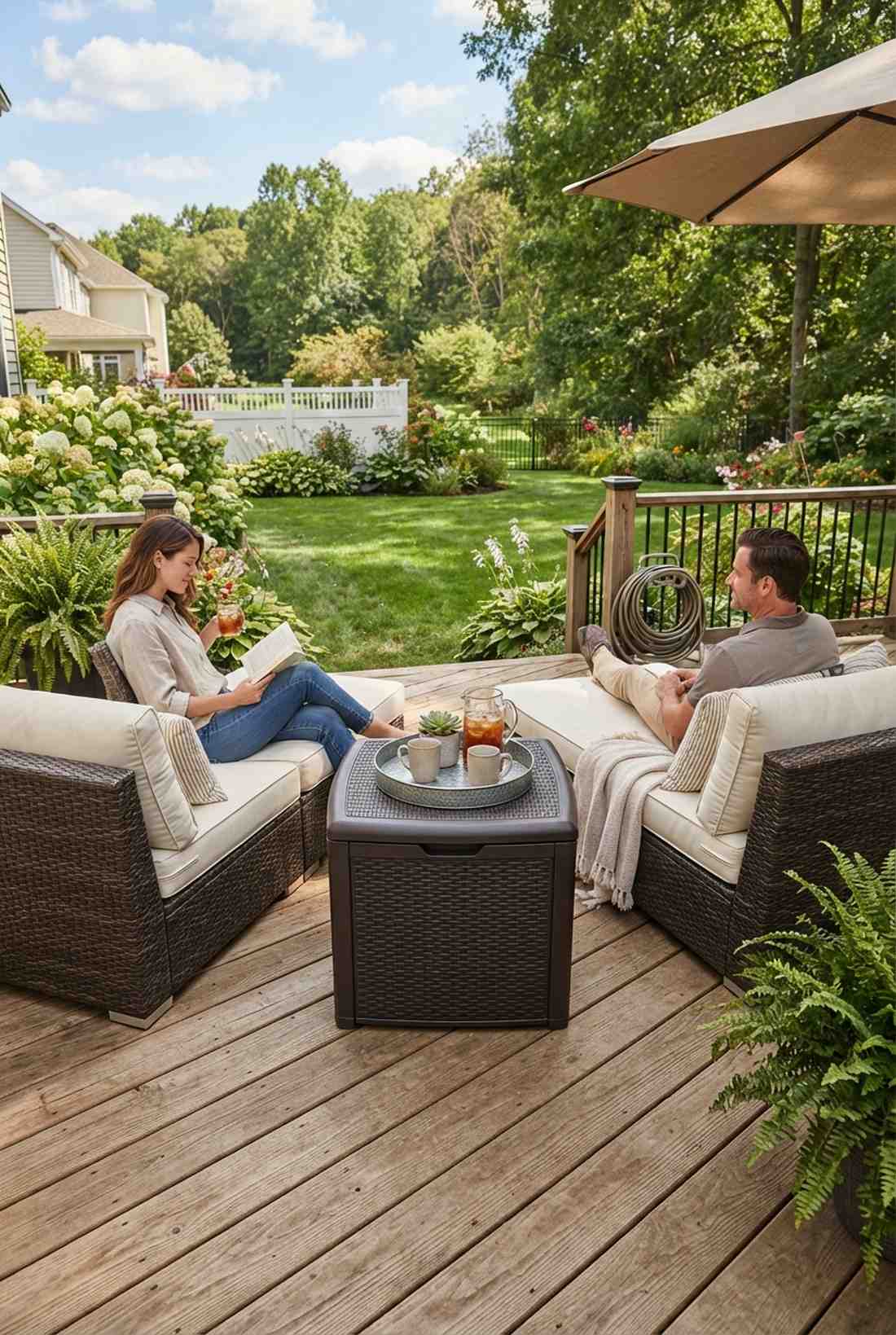 deck box as side table