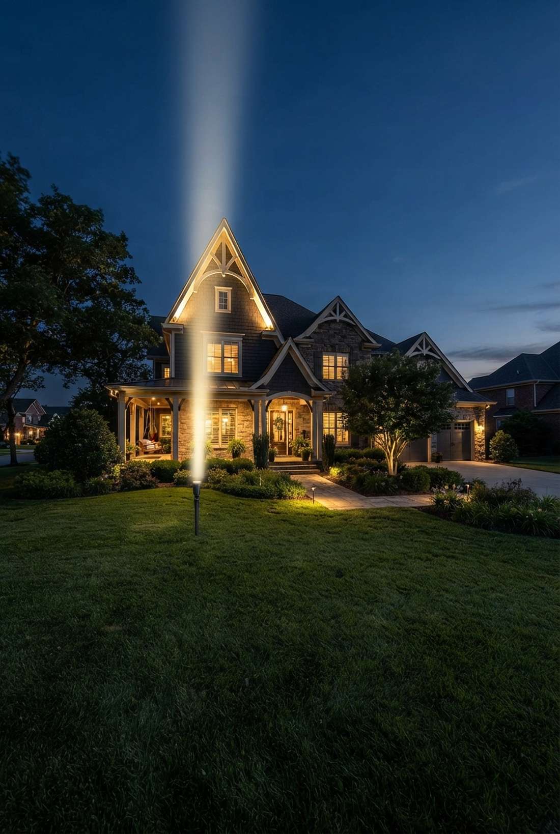 gable end feature lighting