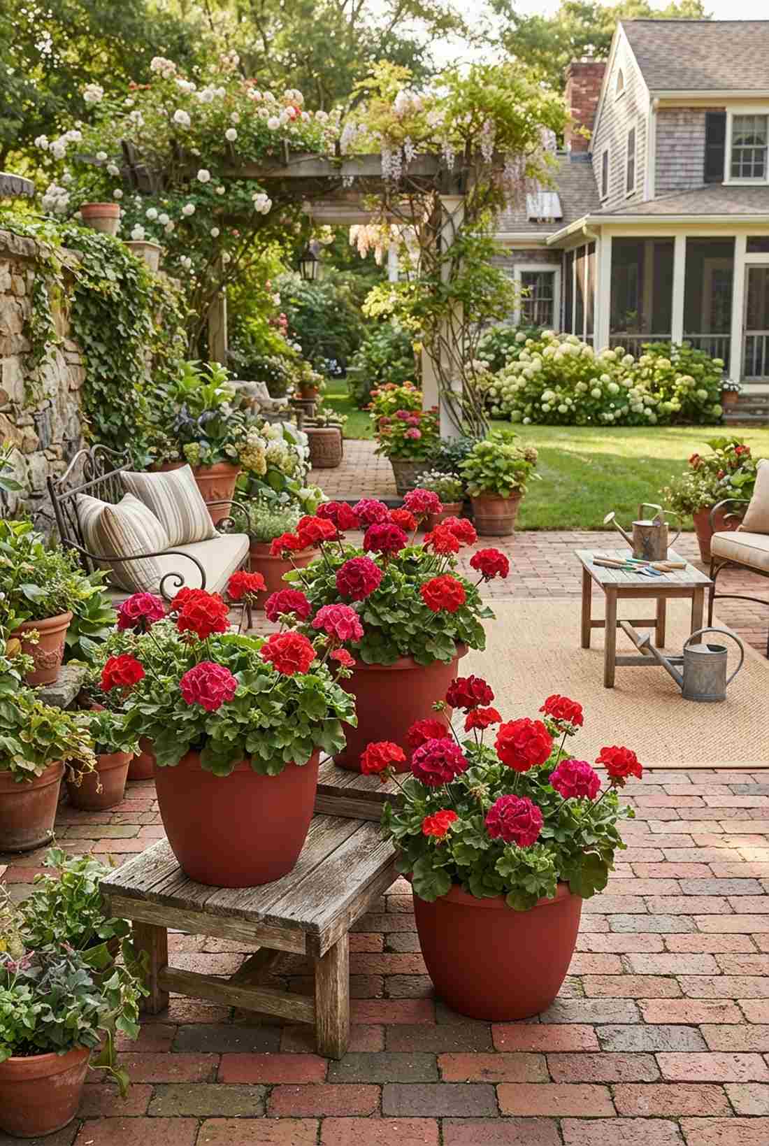geranium traditional display