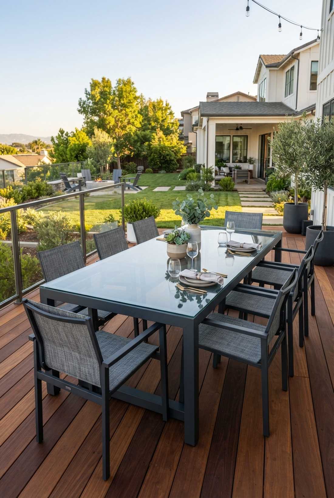 glass top dining table with aluminum frame