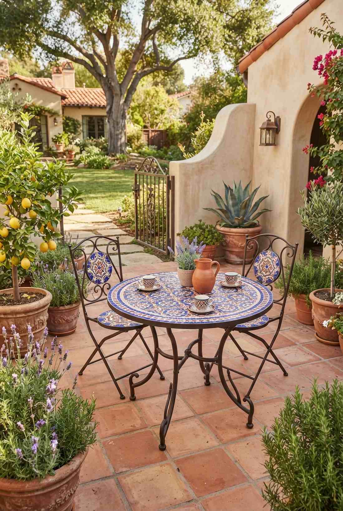 mediterranean terracotta bistro