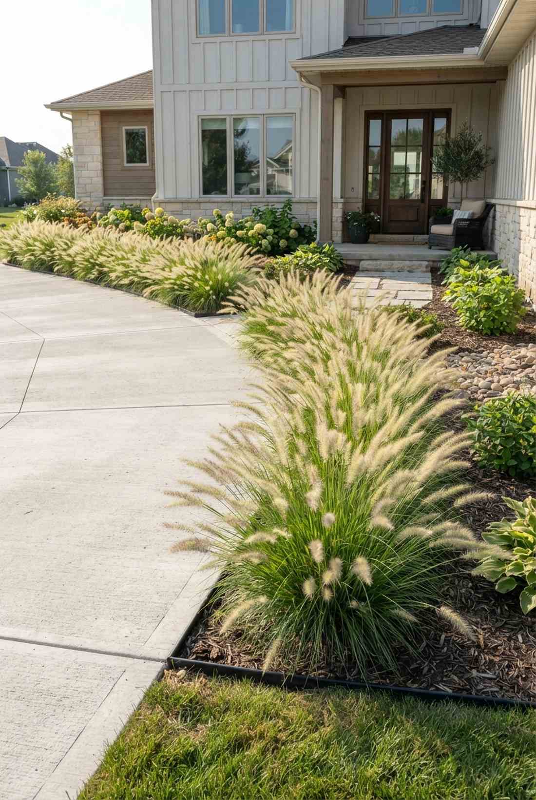 ornamental grass border planting