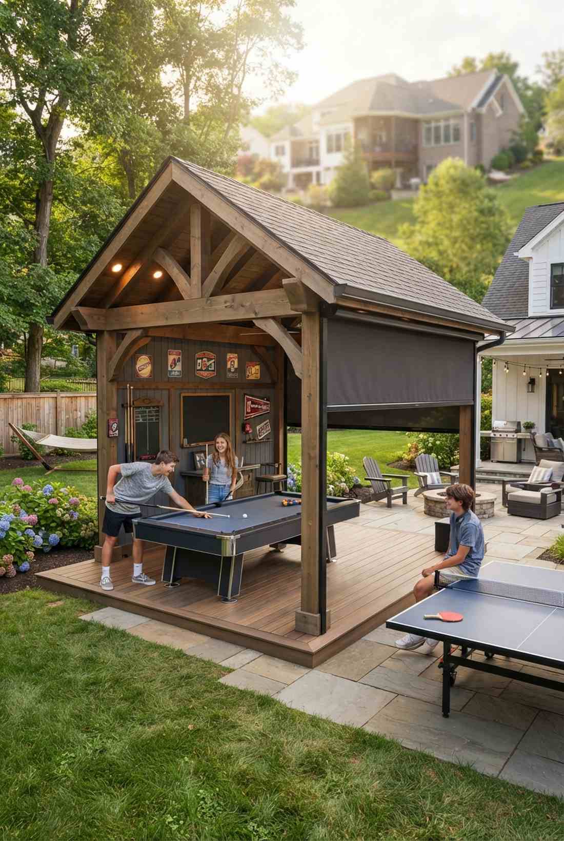 outdoor gaming pavilion