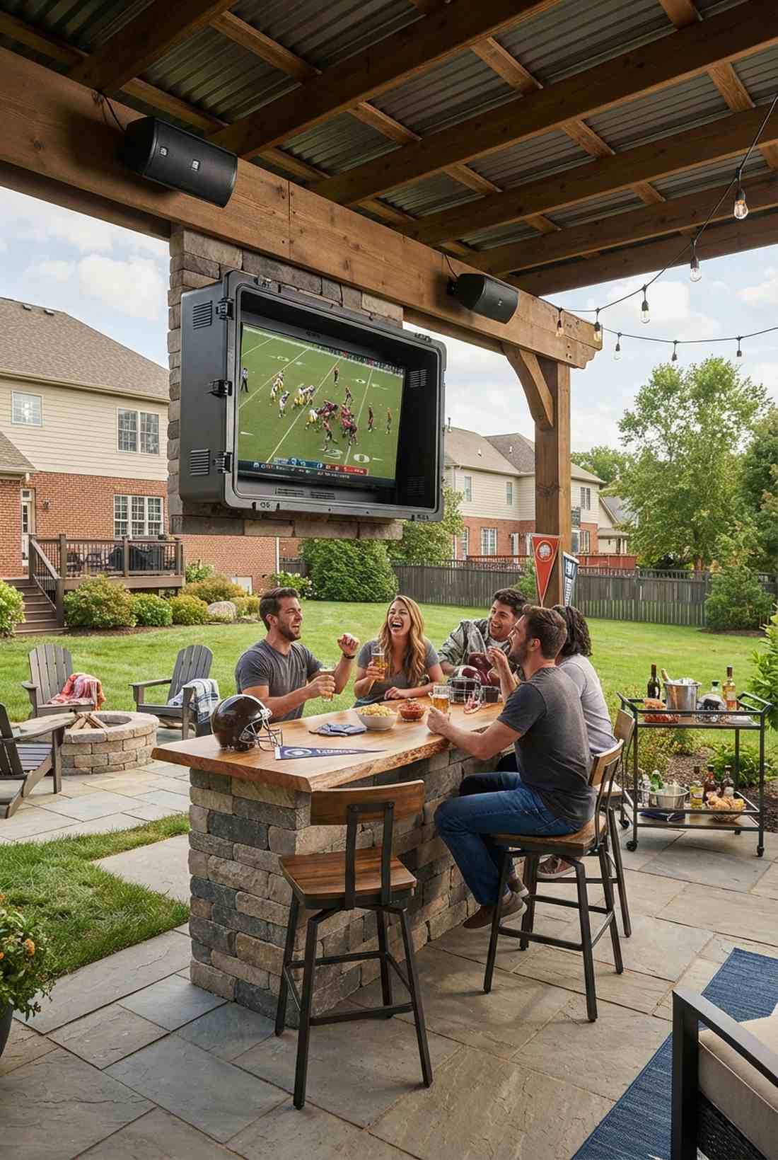 outdoor tv sports bar