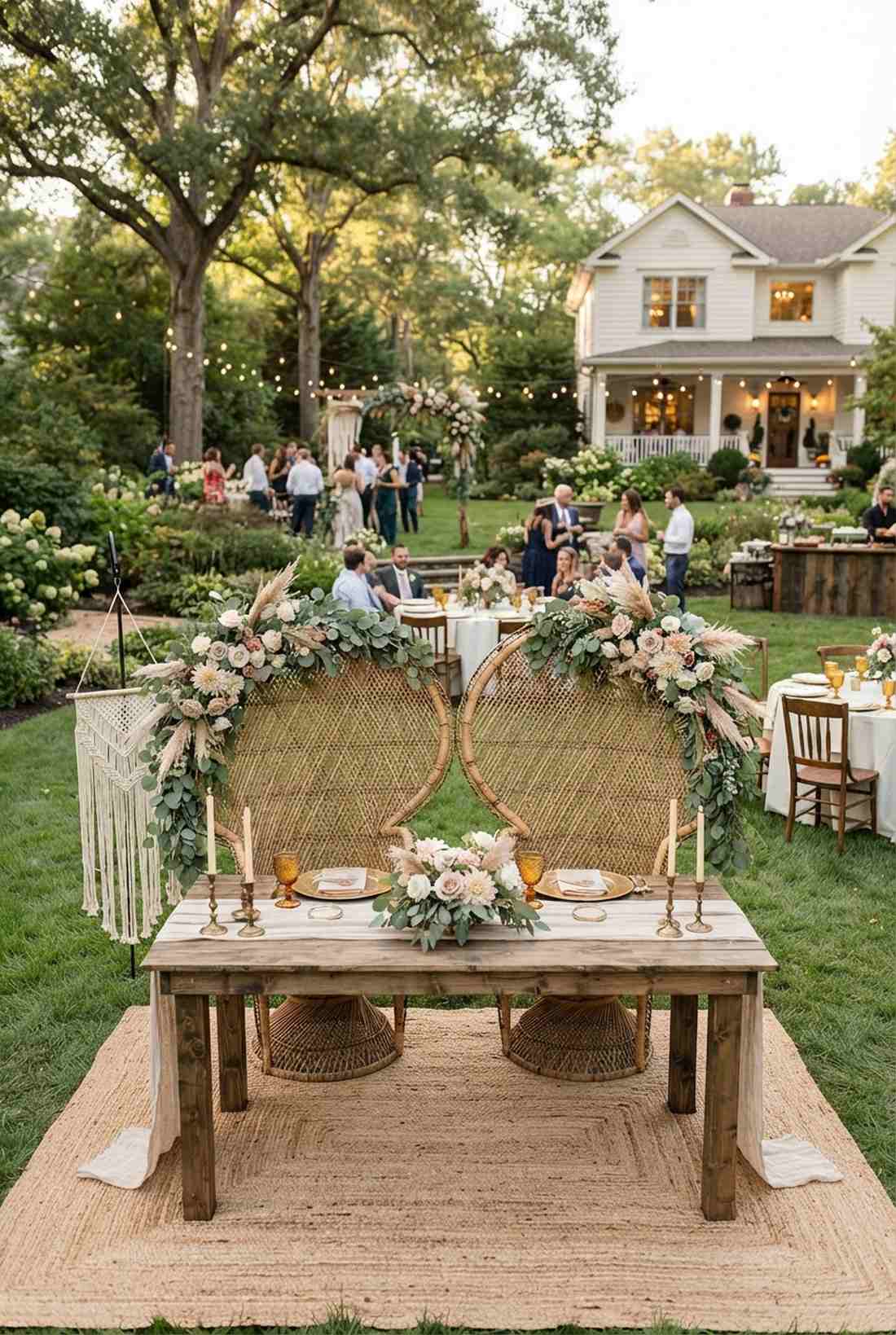 peacock wicker thrones