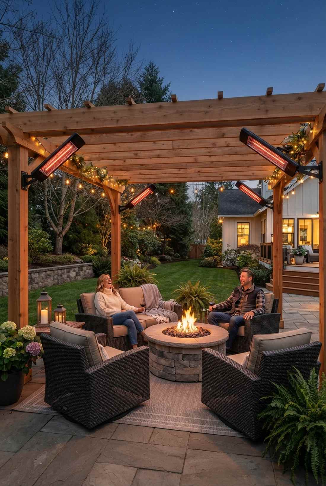 pergola integrated heating system