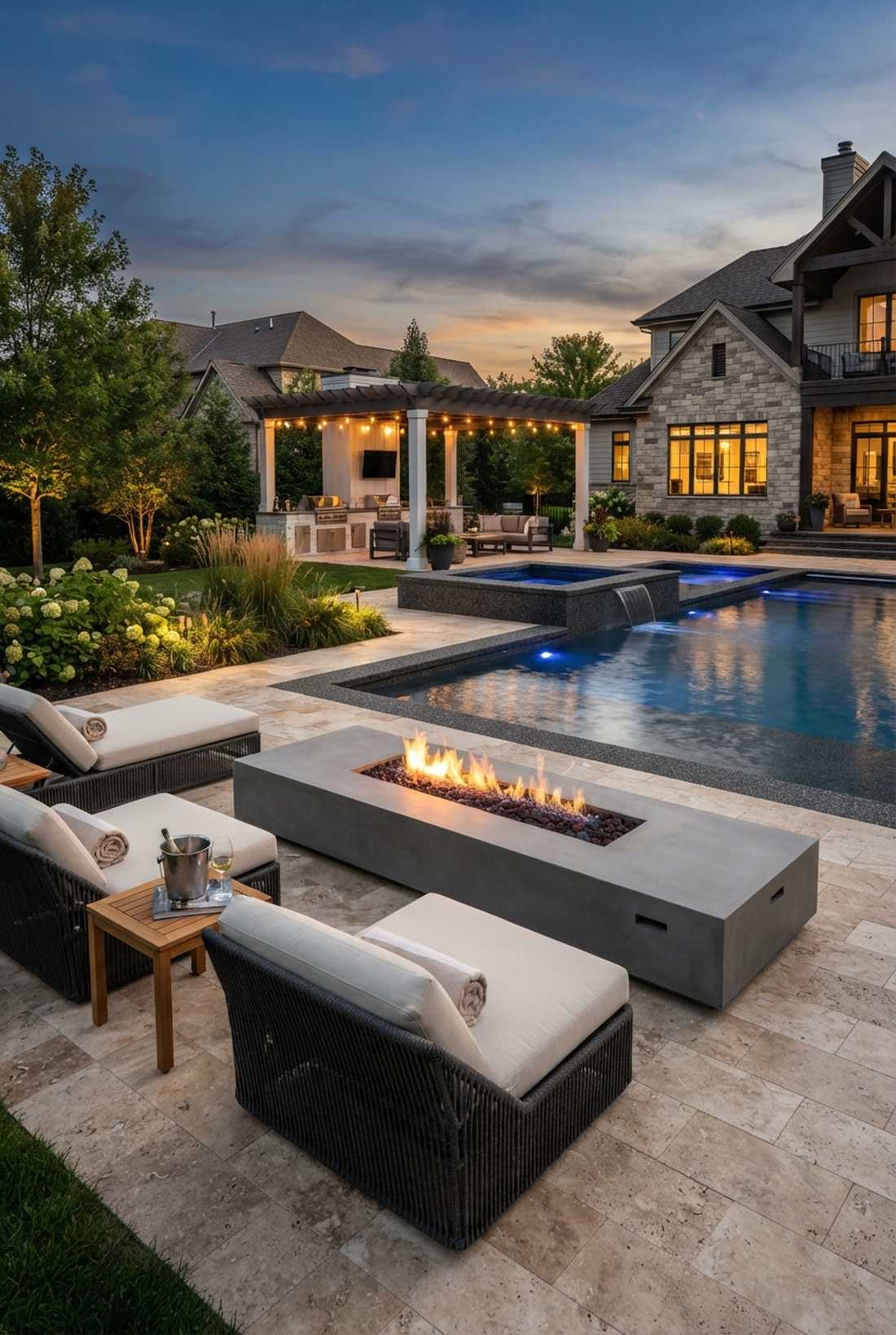 poolside warming station