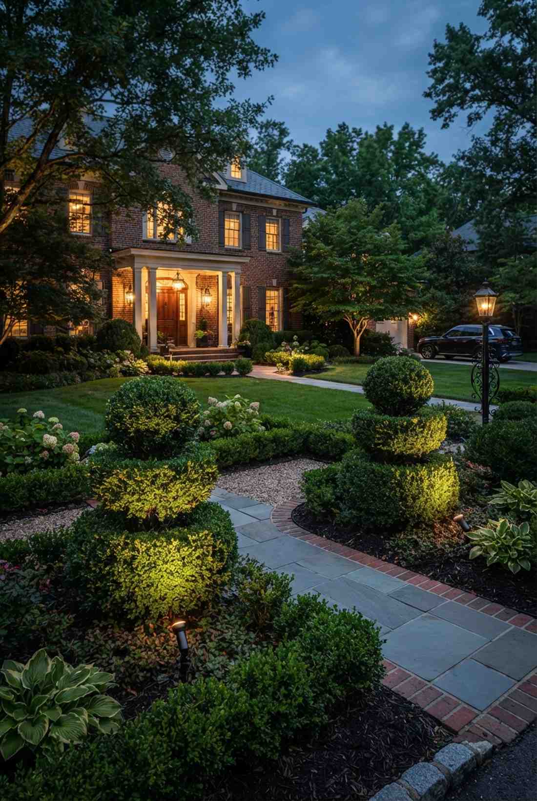 topiary form spotlighting