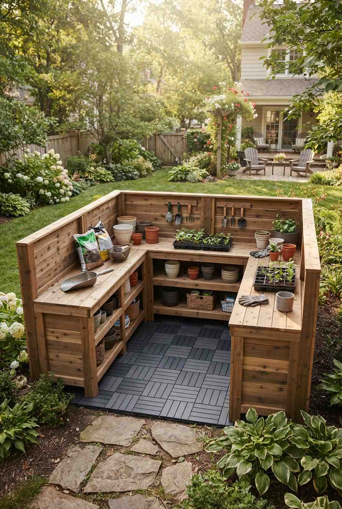 u shaped workspace
