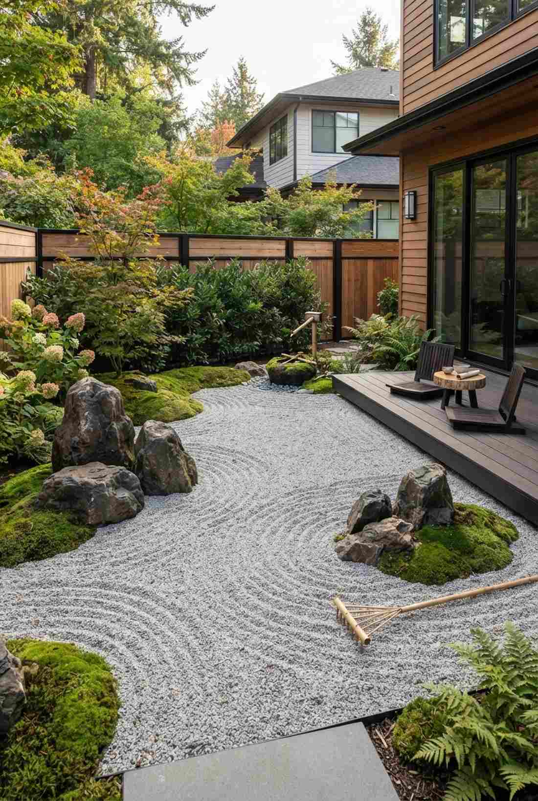 zen minimalist courtyard