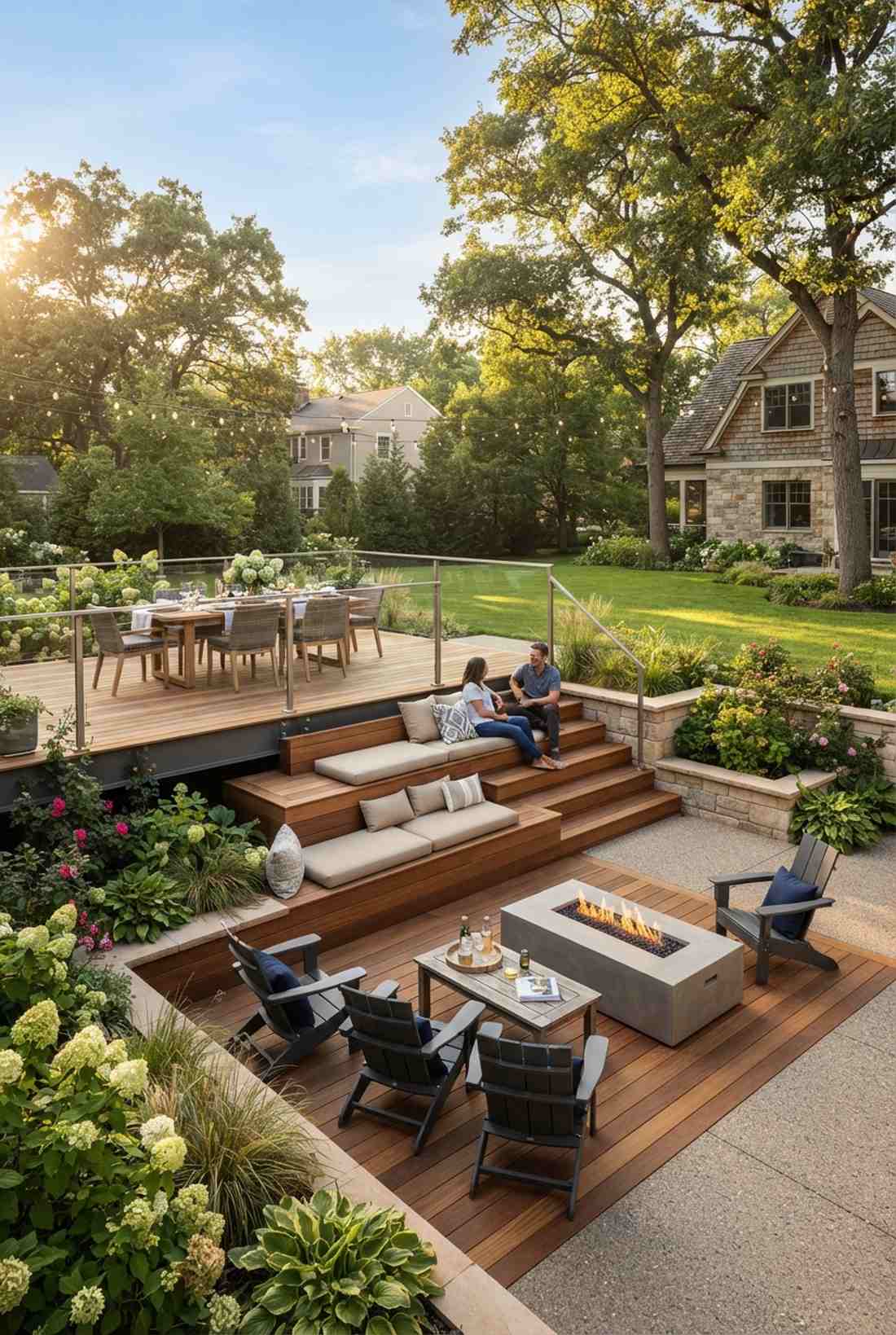 bi level split patio