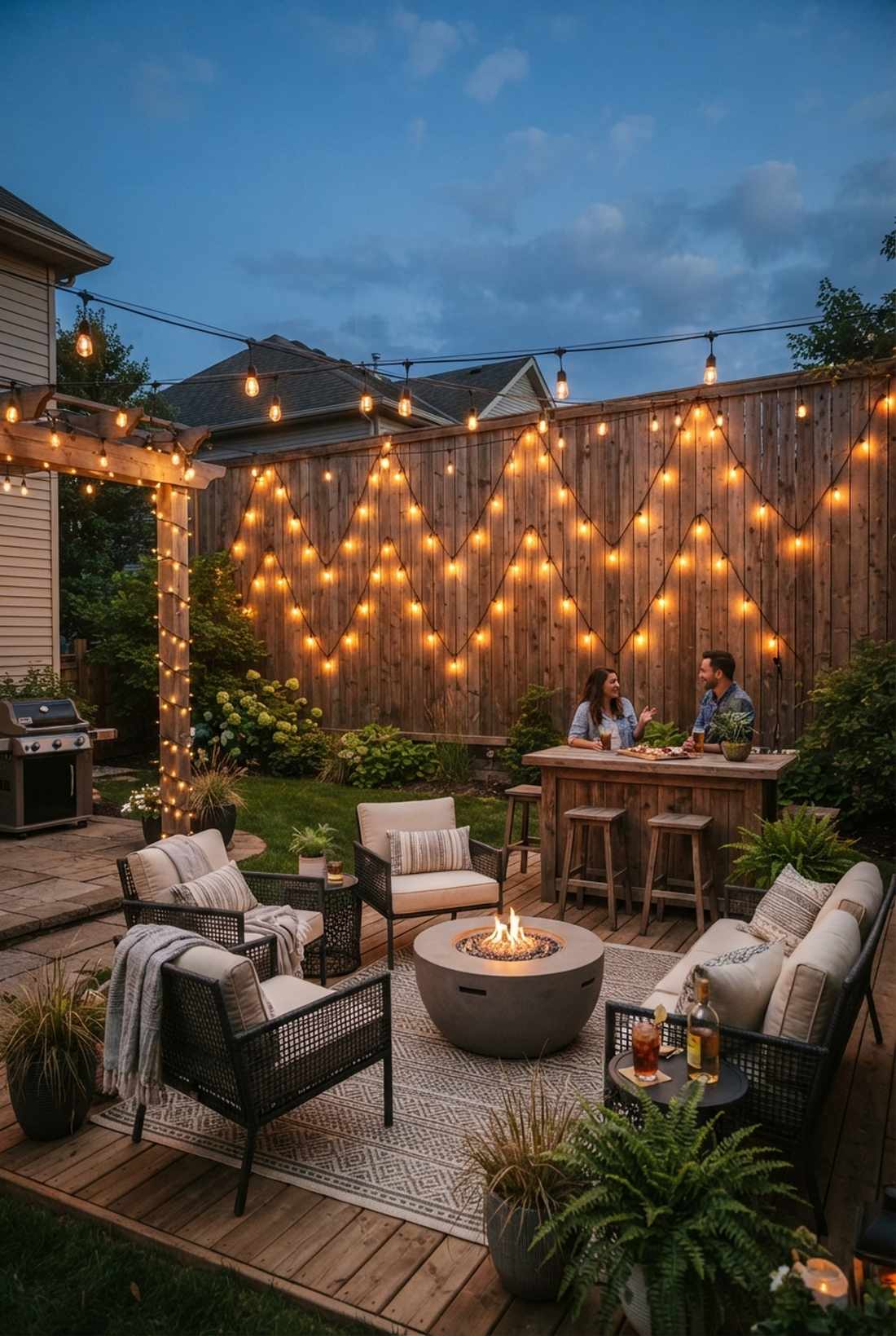 bistro bulb wall zigzag