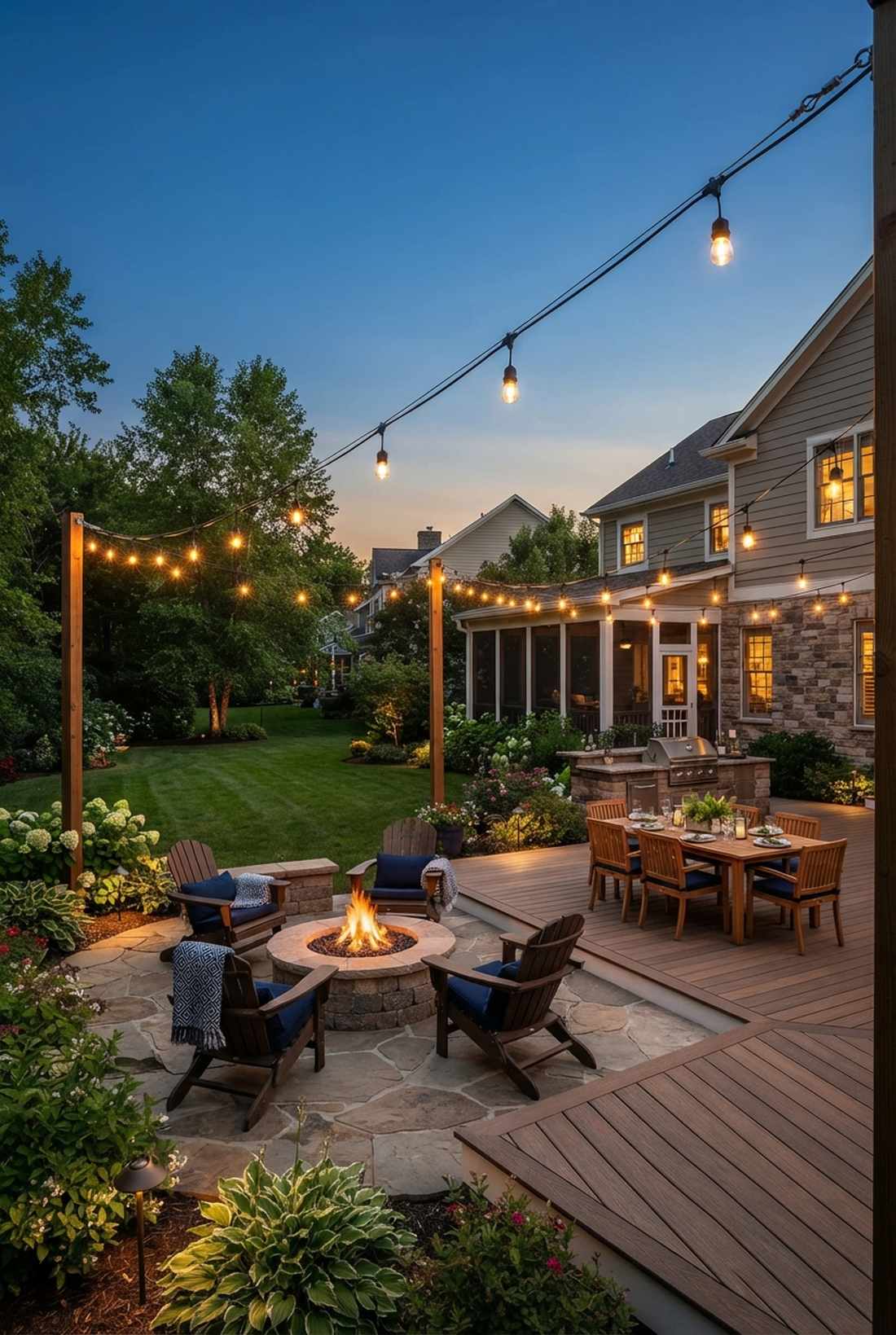bistro string lights