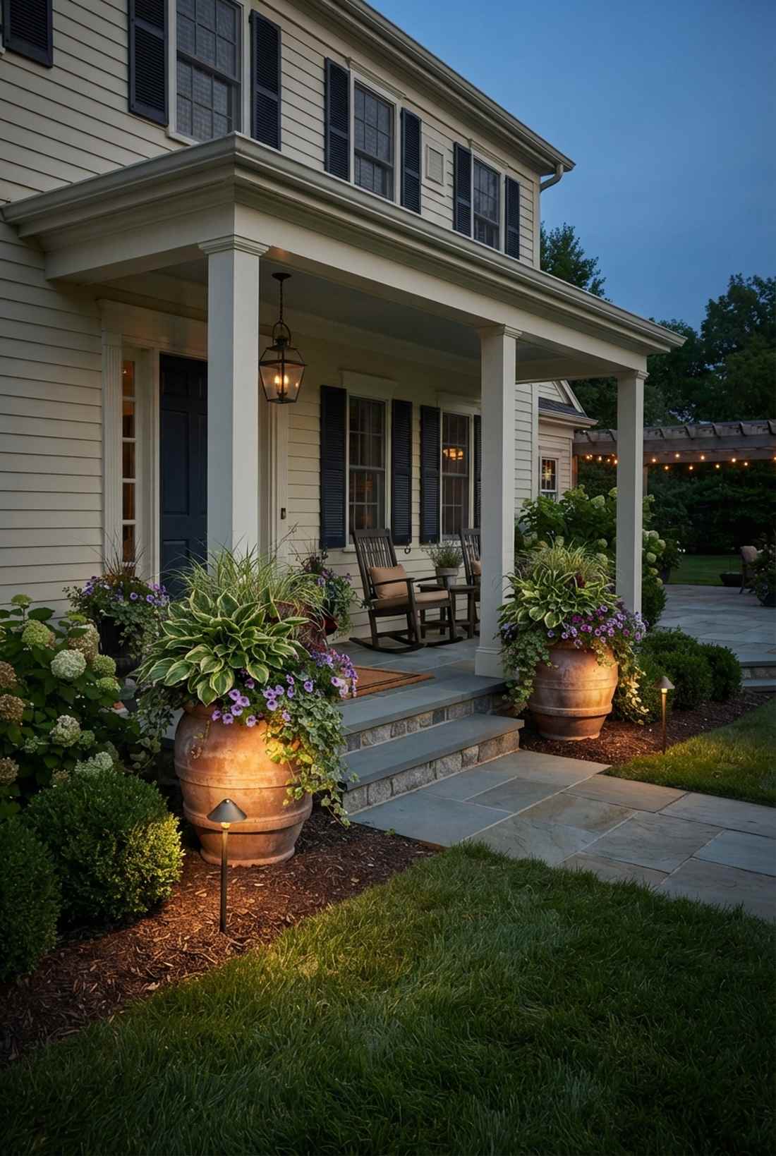 container arrangement spot lighting