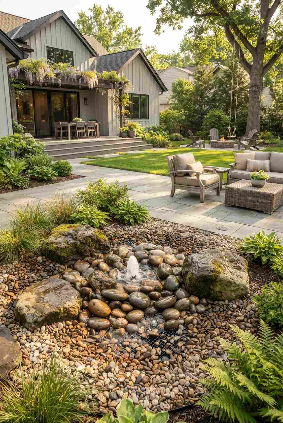 disappearing water feature