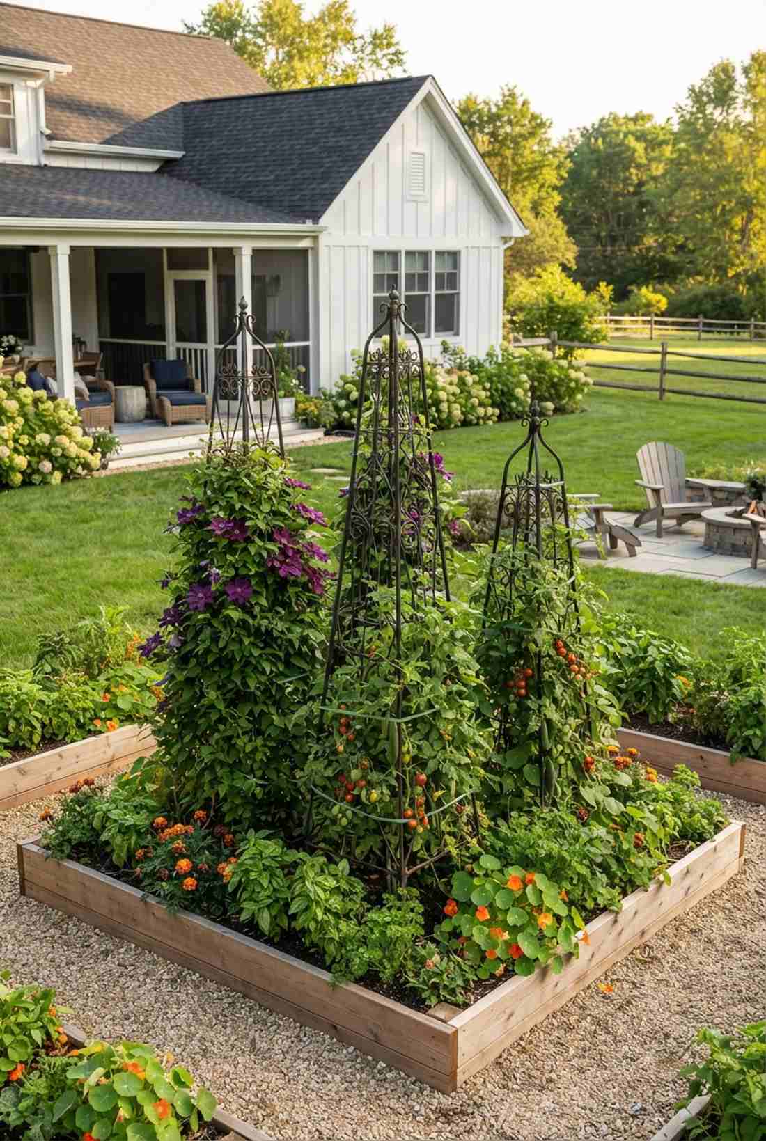 garden obelisk planter support