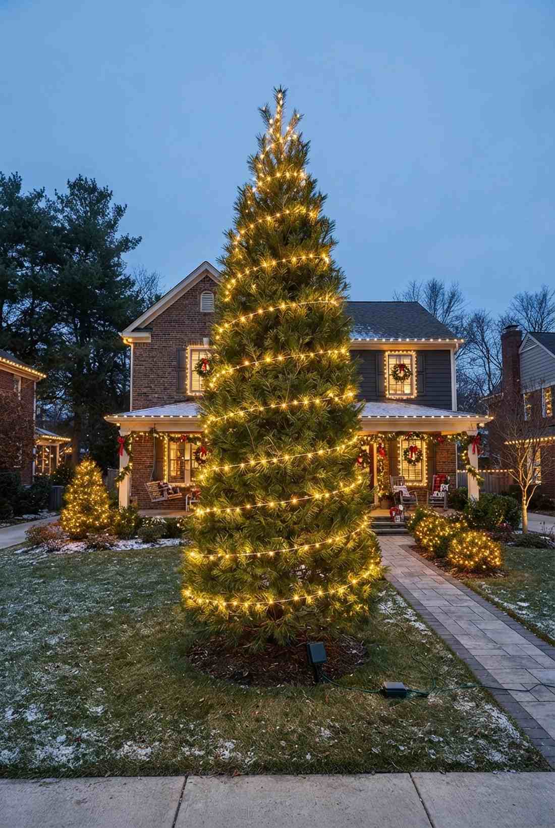 holiday evergreen wrapping