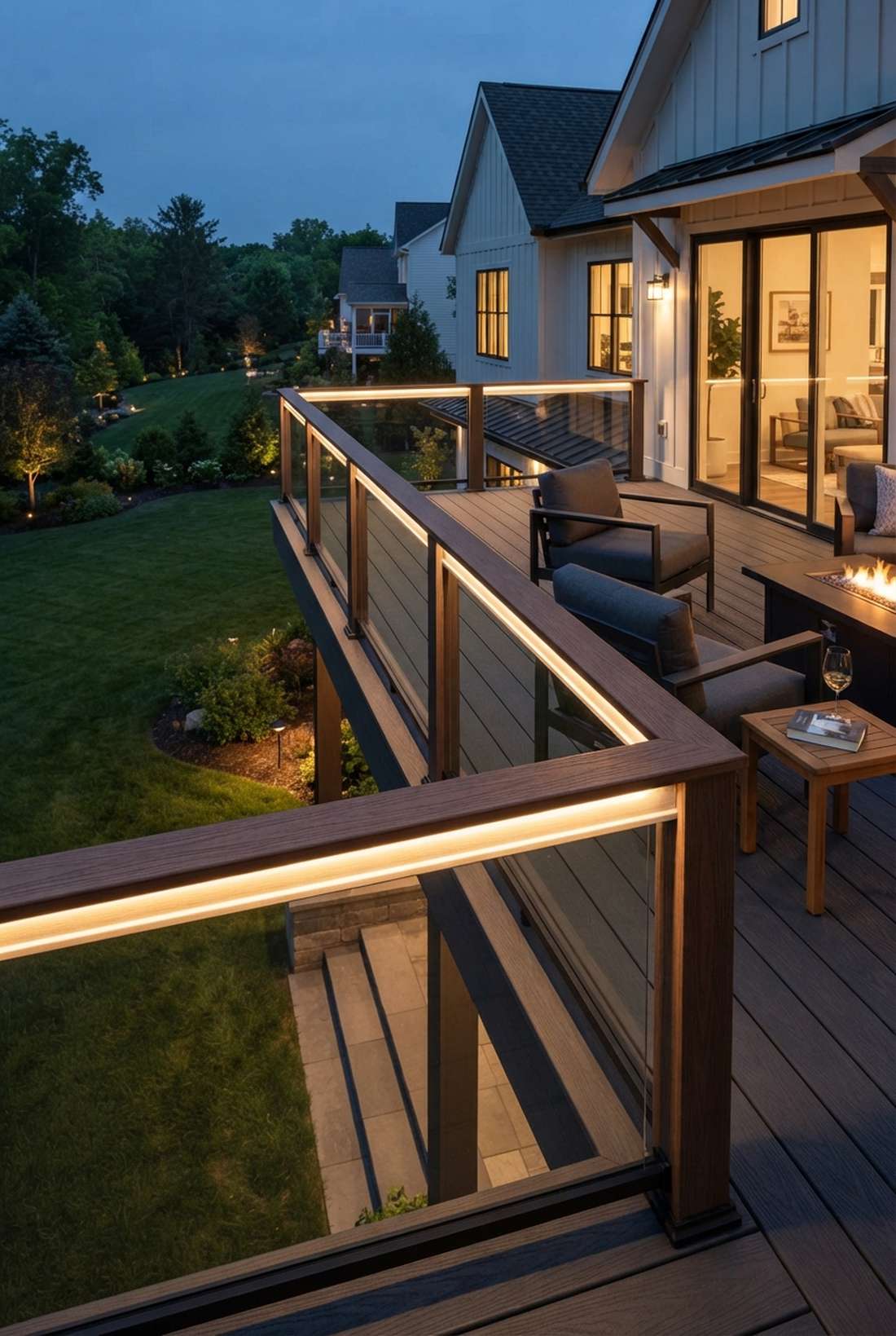 integrated deck rail lighting