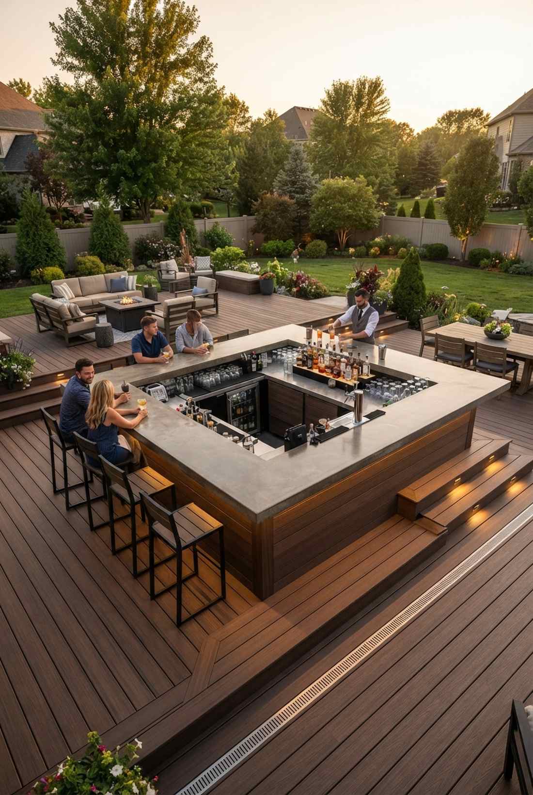 multi level entertainment bar