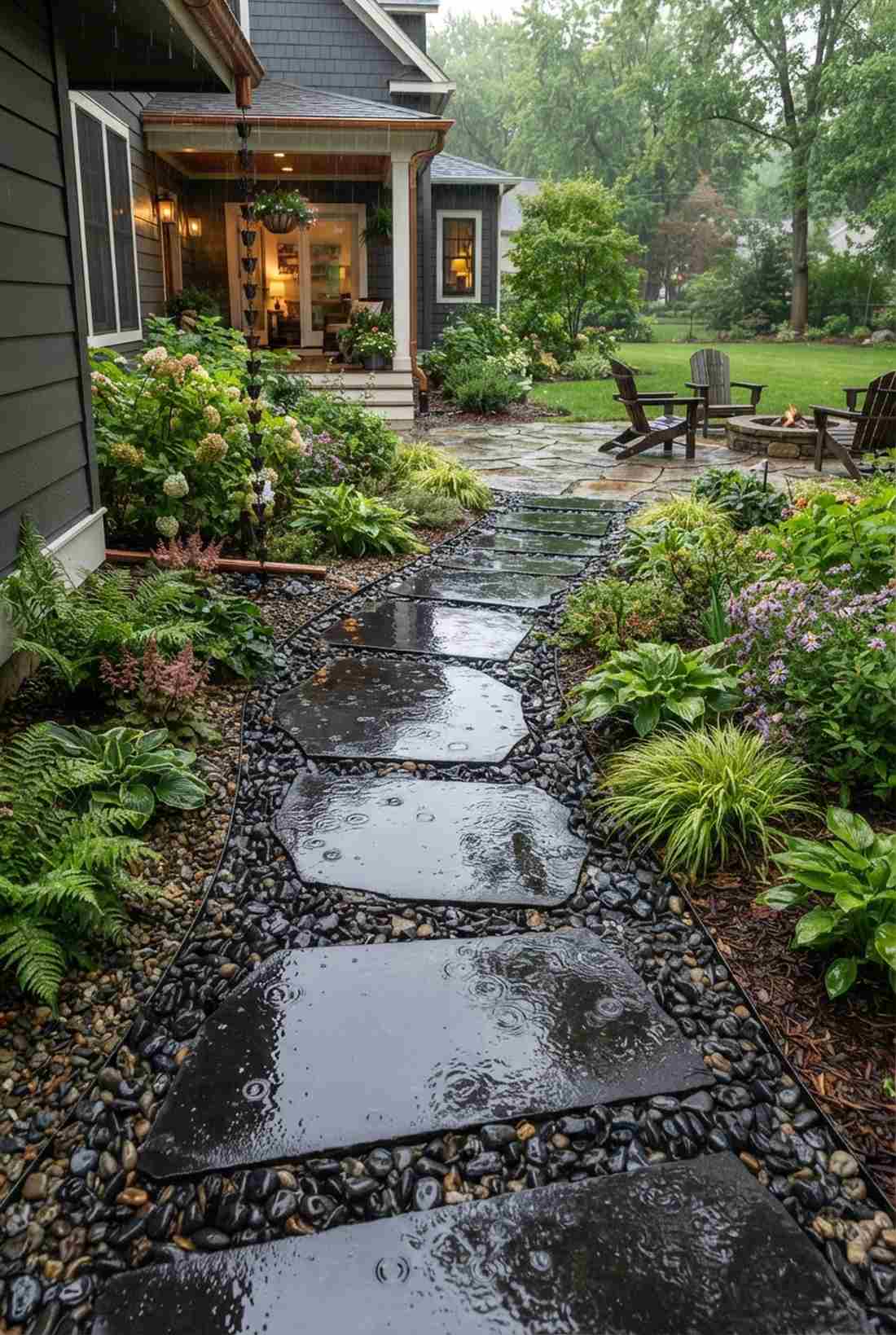 rain garden celebration path