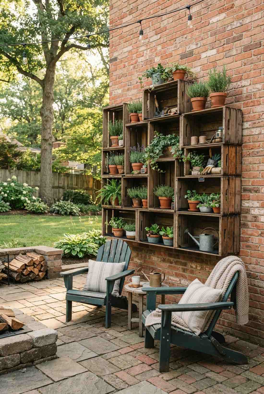 recycled bottle cascade