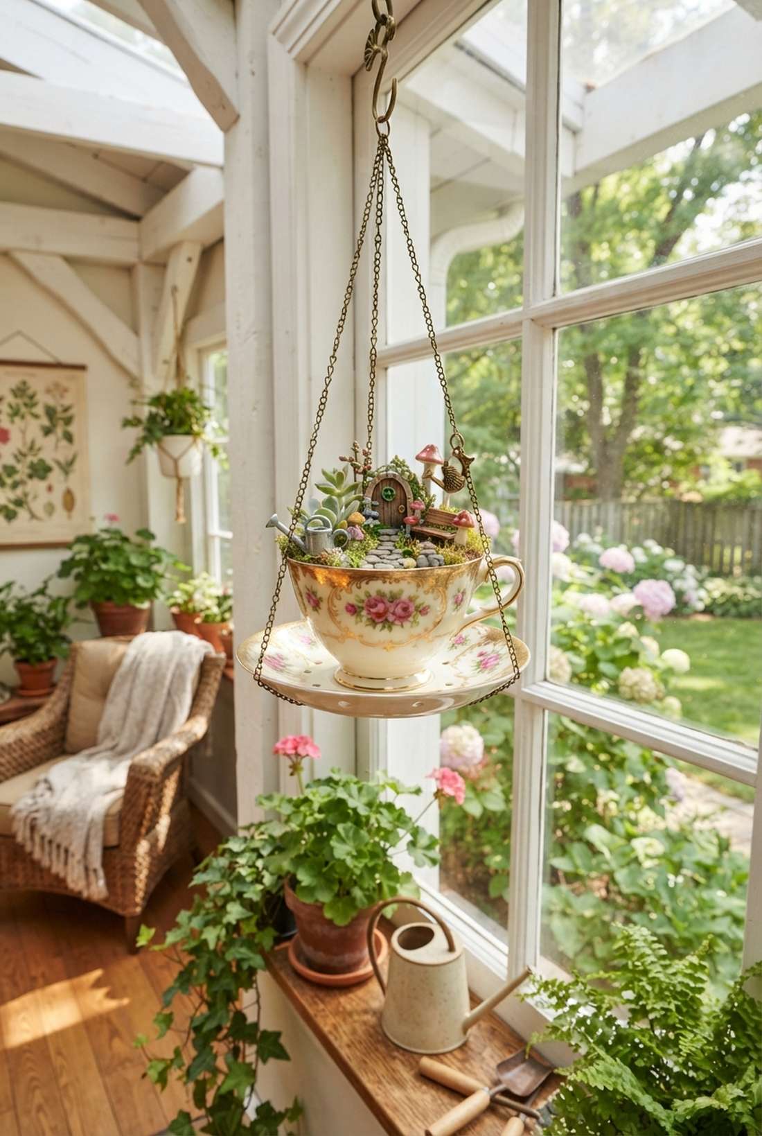 teacup and saucer hanger