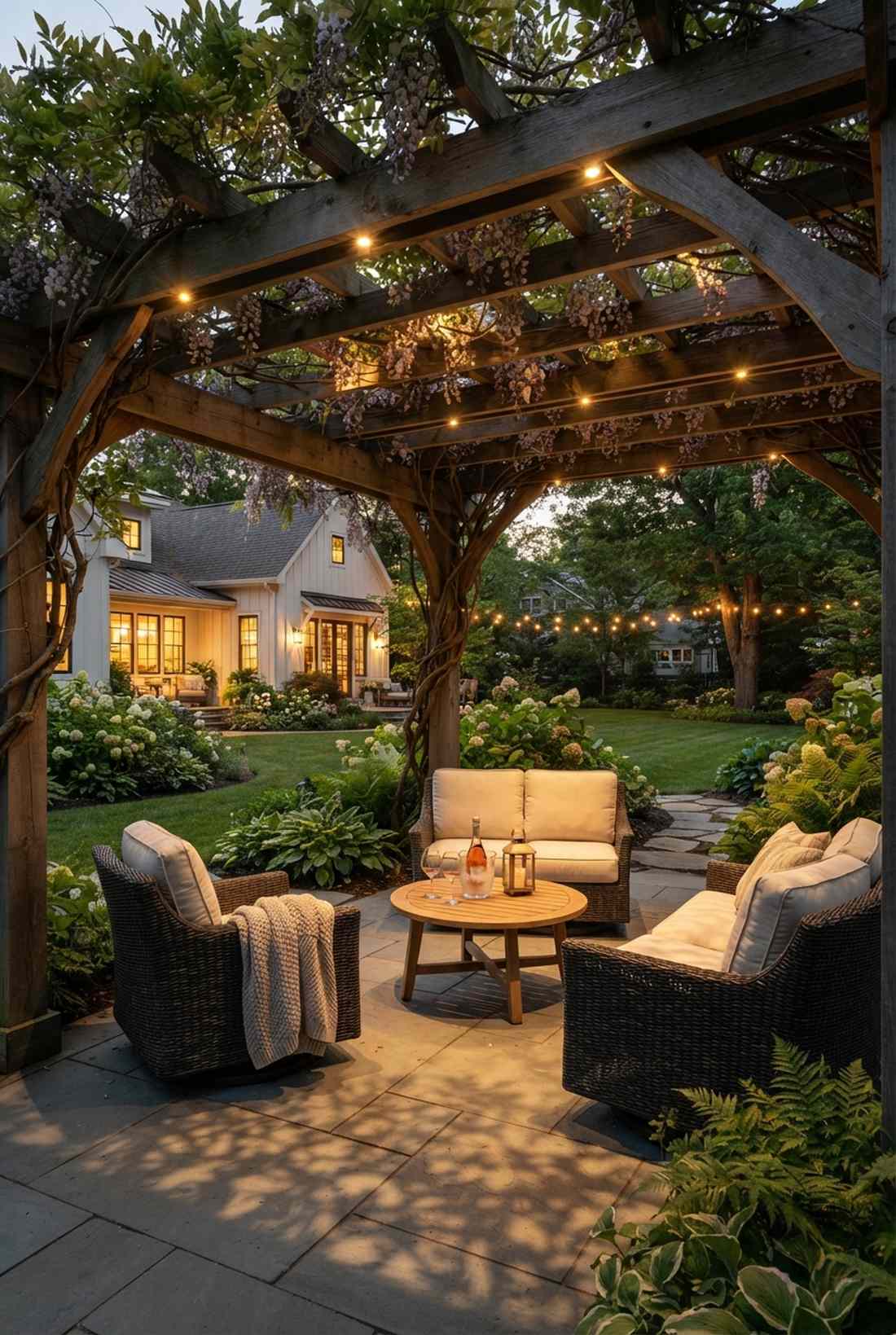 trellis and arbor downlighting
