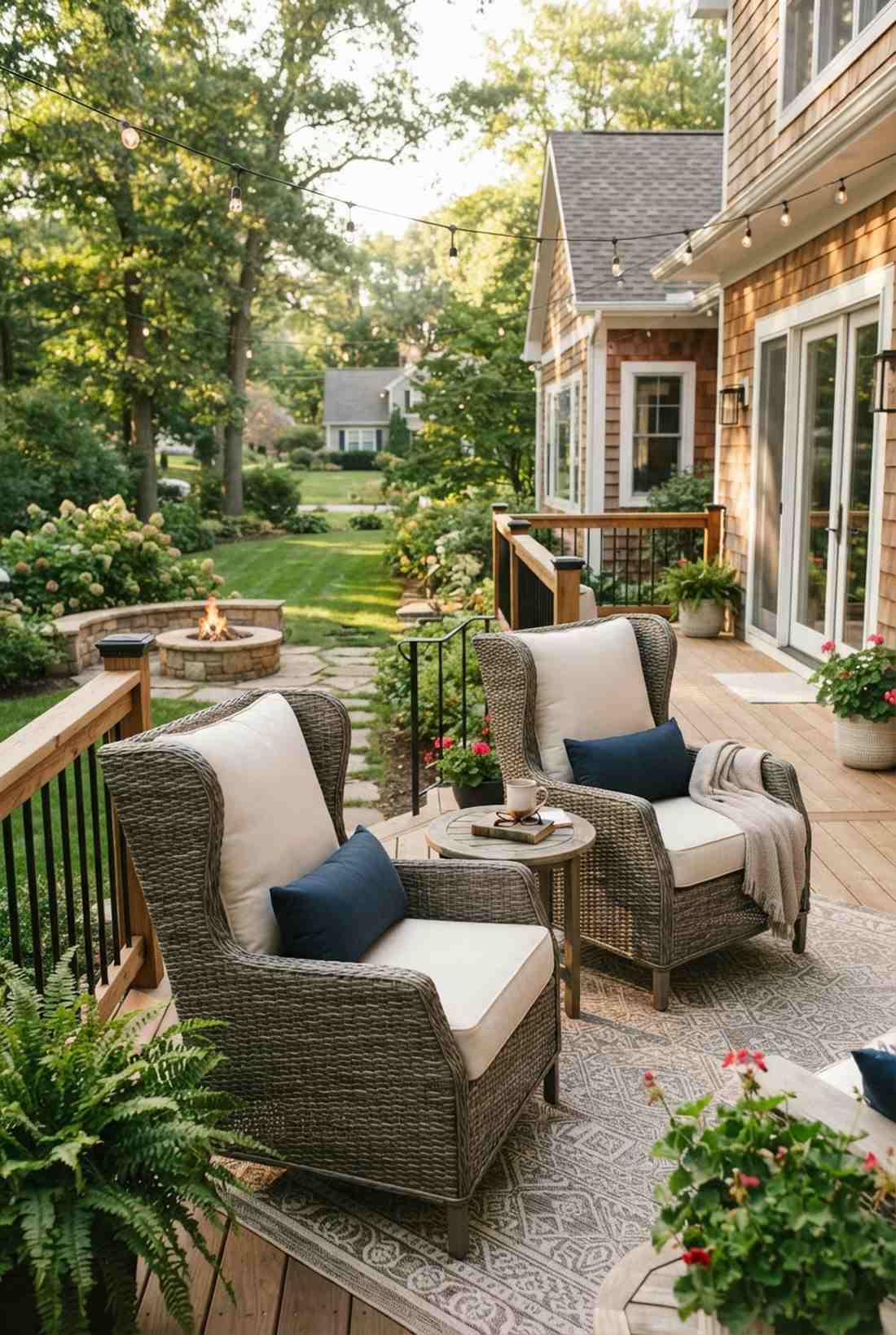 wing back outdoor armchairs