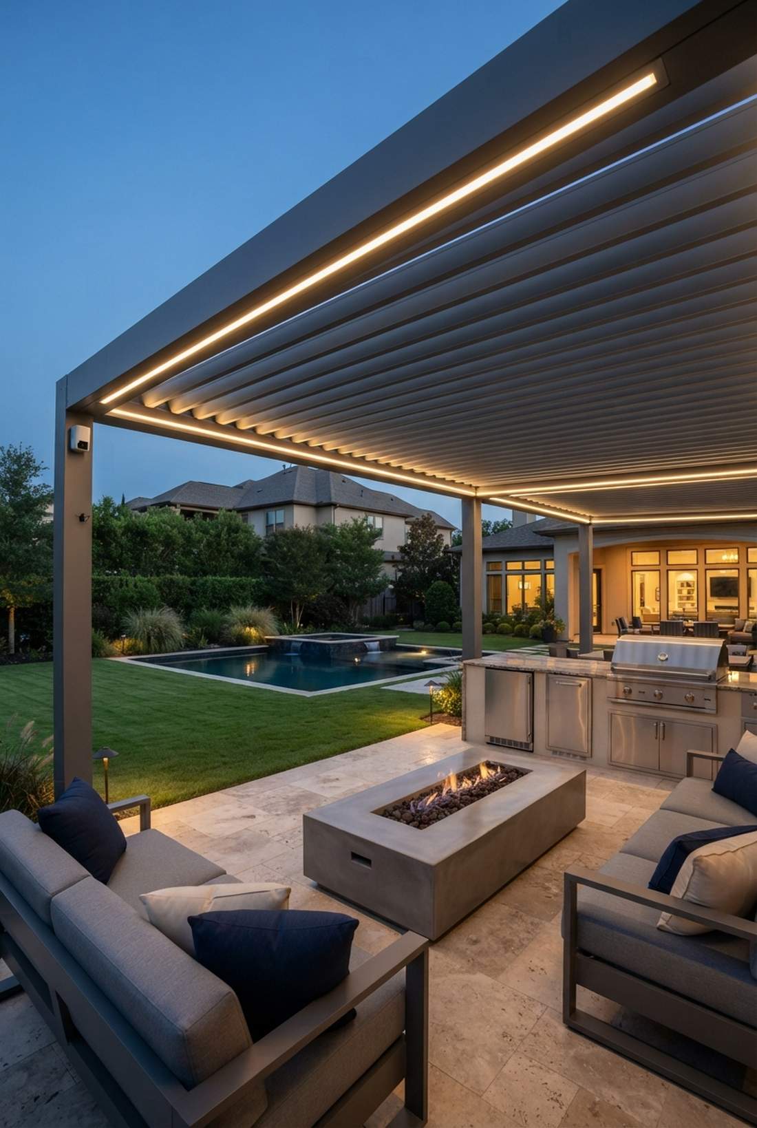 aluminum louvered roof