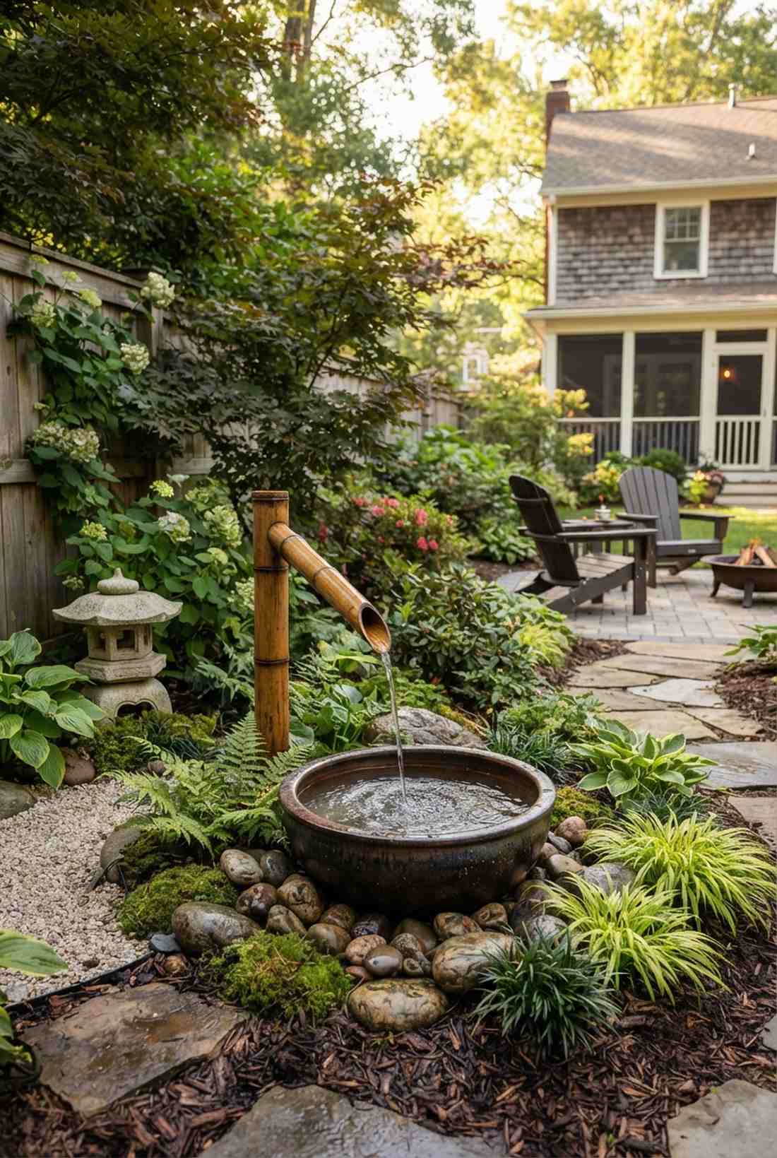 bamboo spout fountain