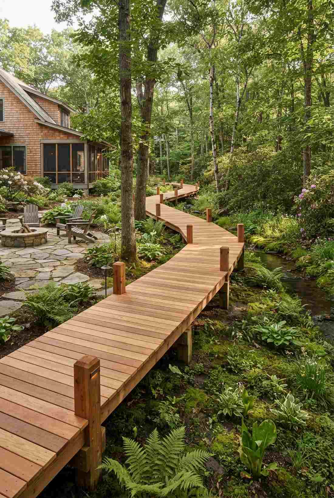 cedar boardwalk elevated