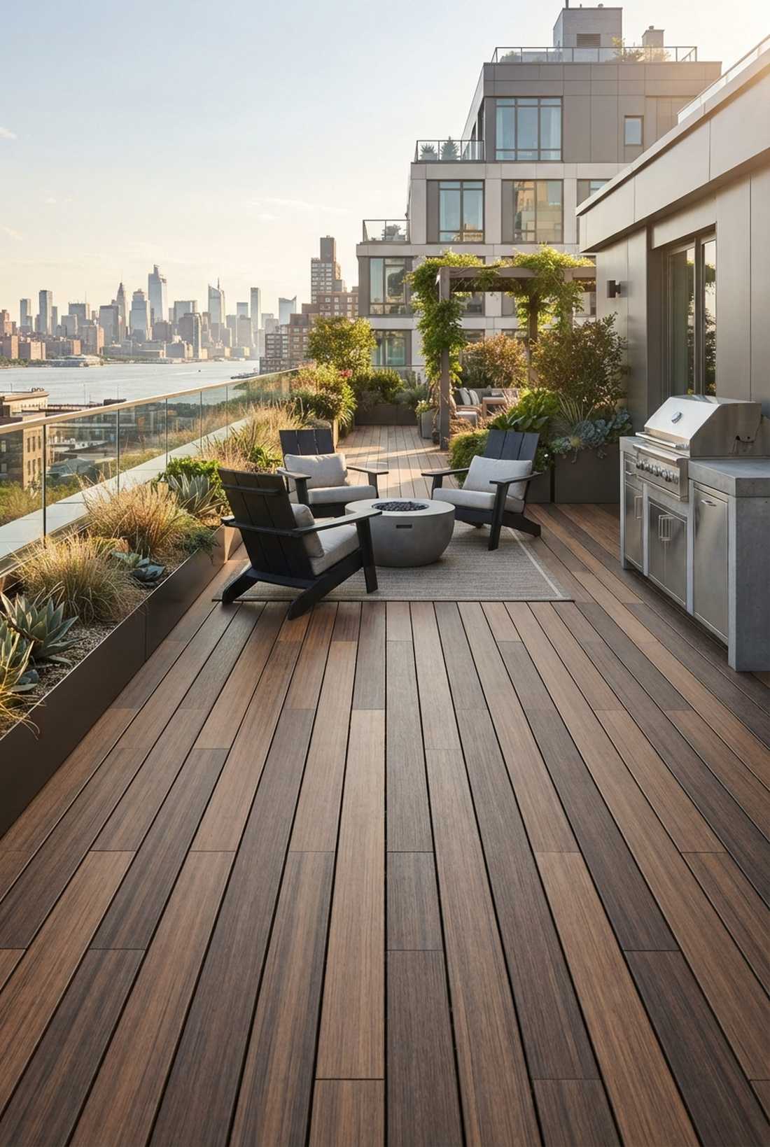 composite decking sections