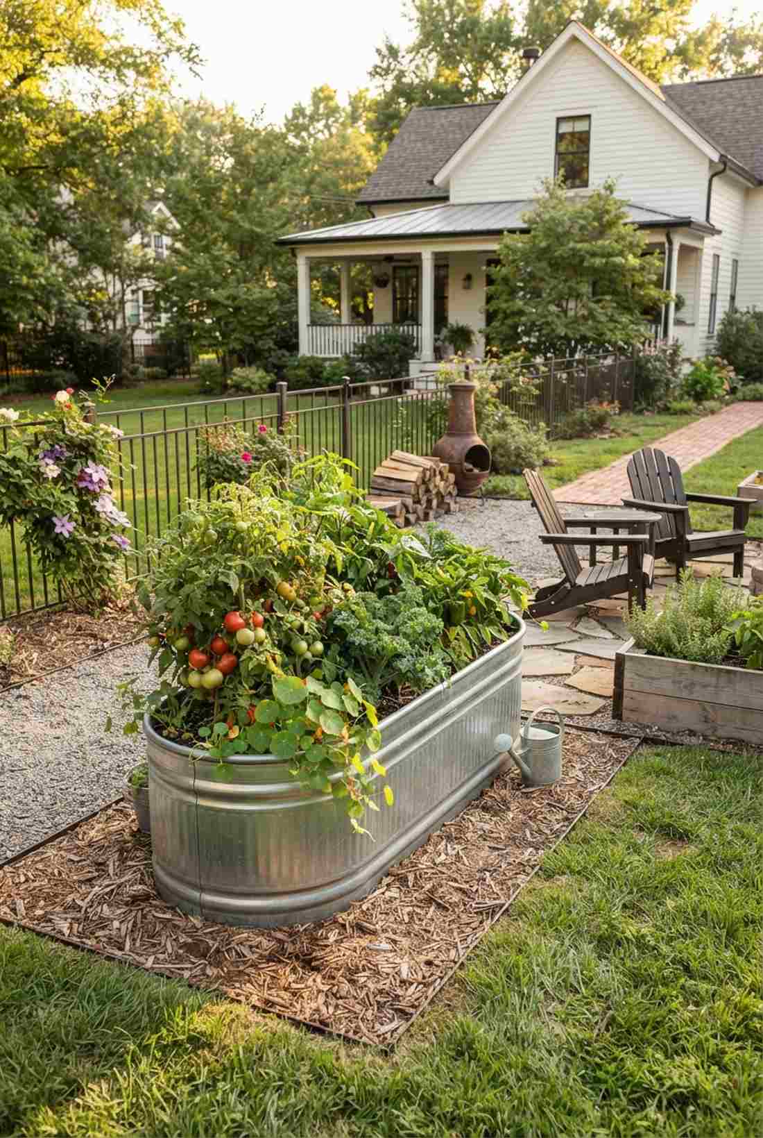 galvanized stock tank gardens