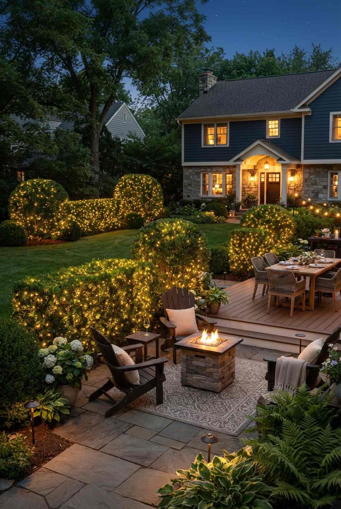 hedge topiary interior lighting