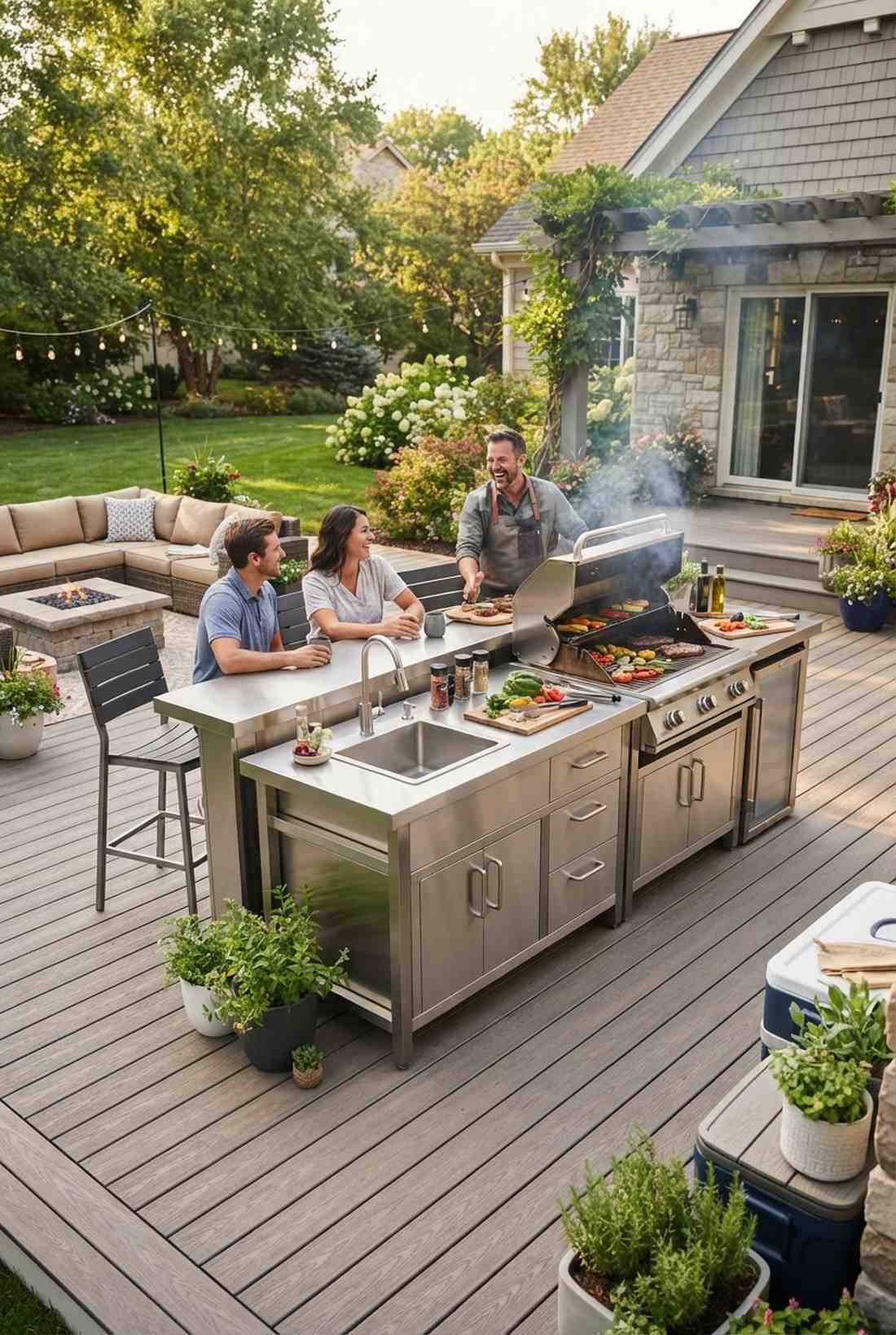 outdoor kitchen support furniture