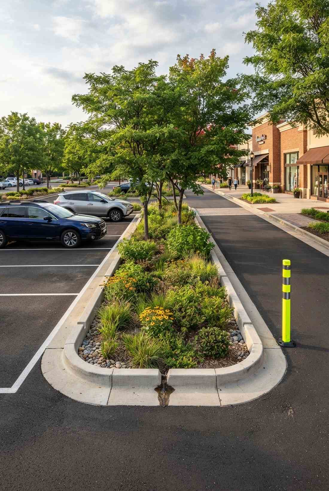 parking lot retrofit islands