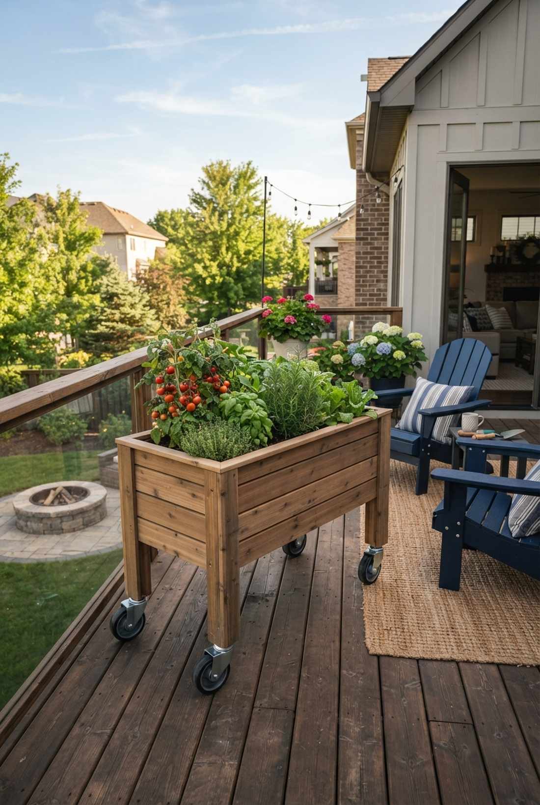 rolling mobile garden carts