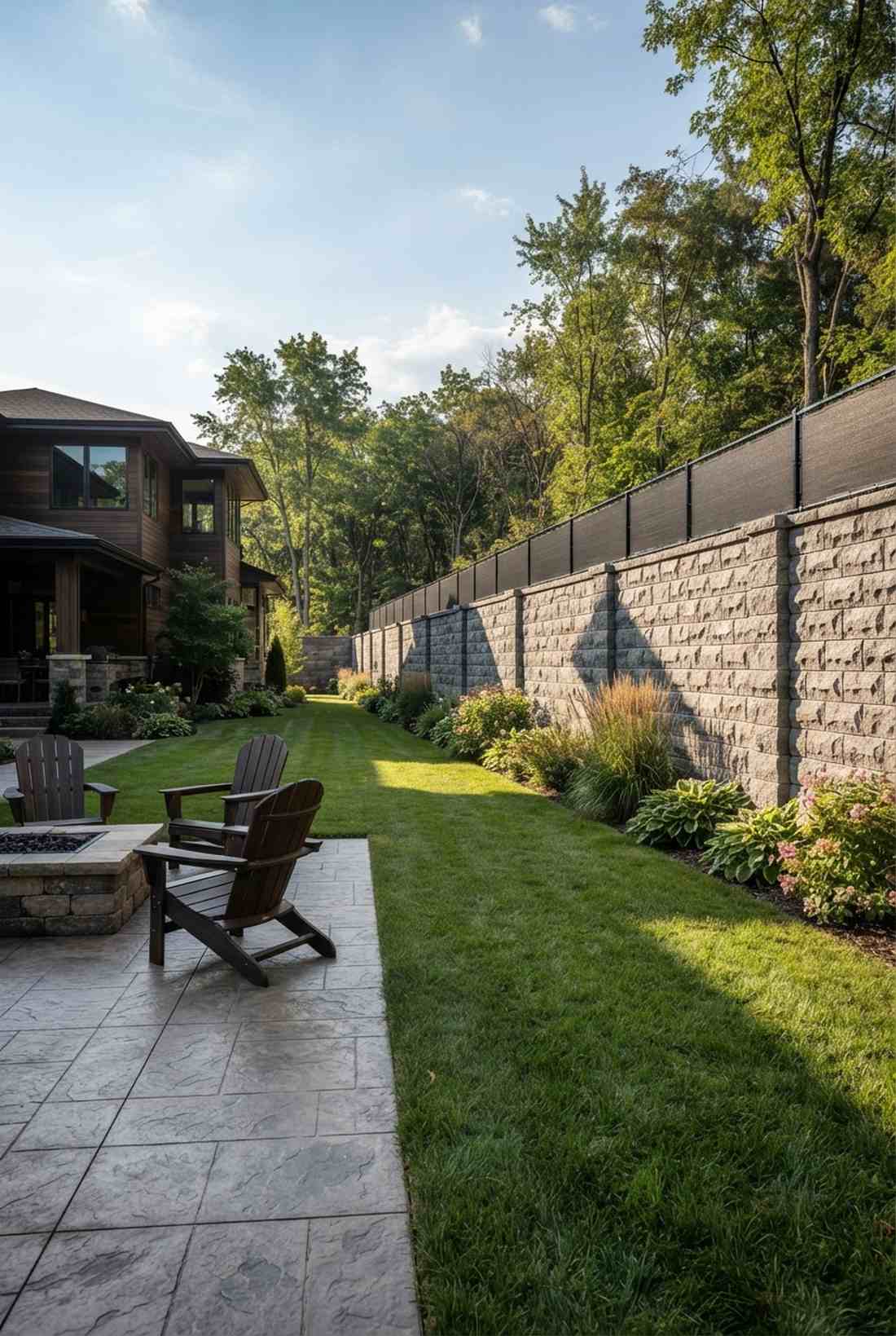 split face block fence