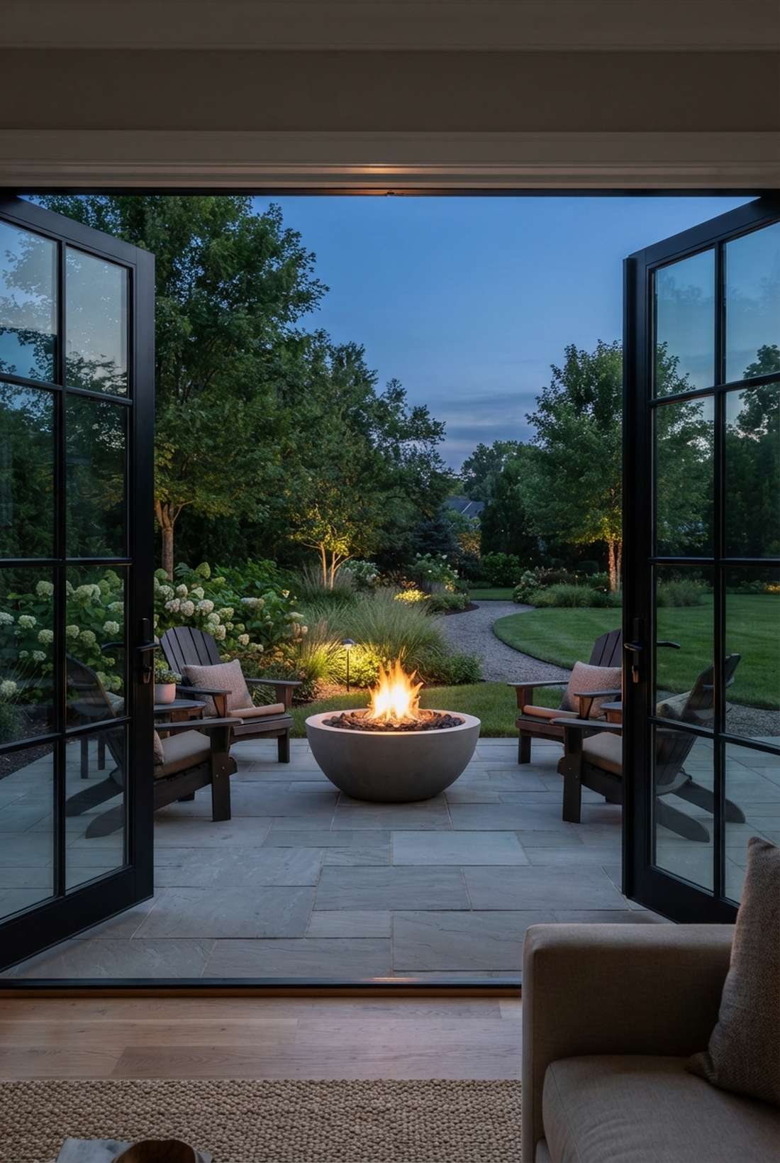 view framing through doors