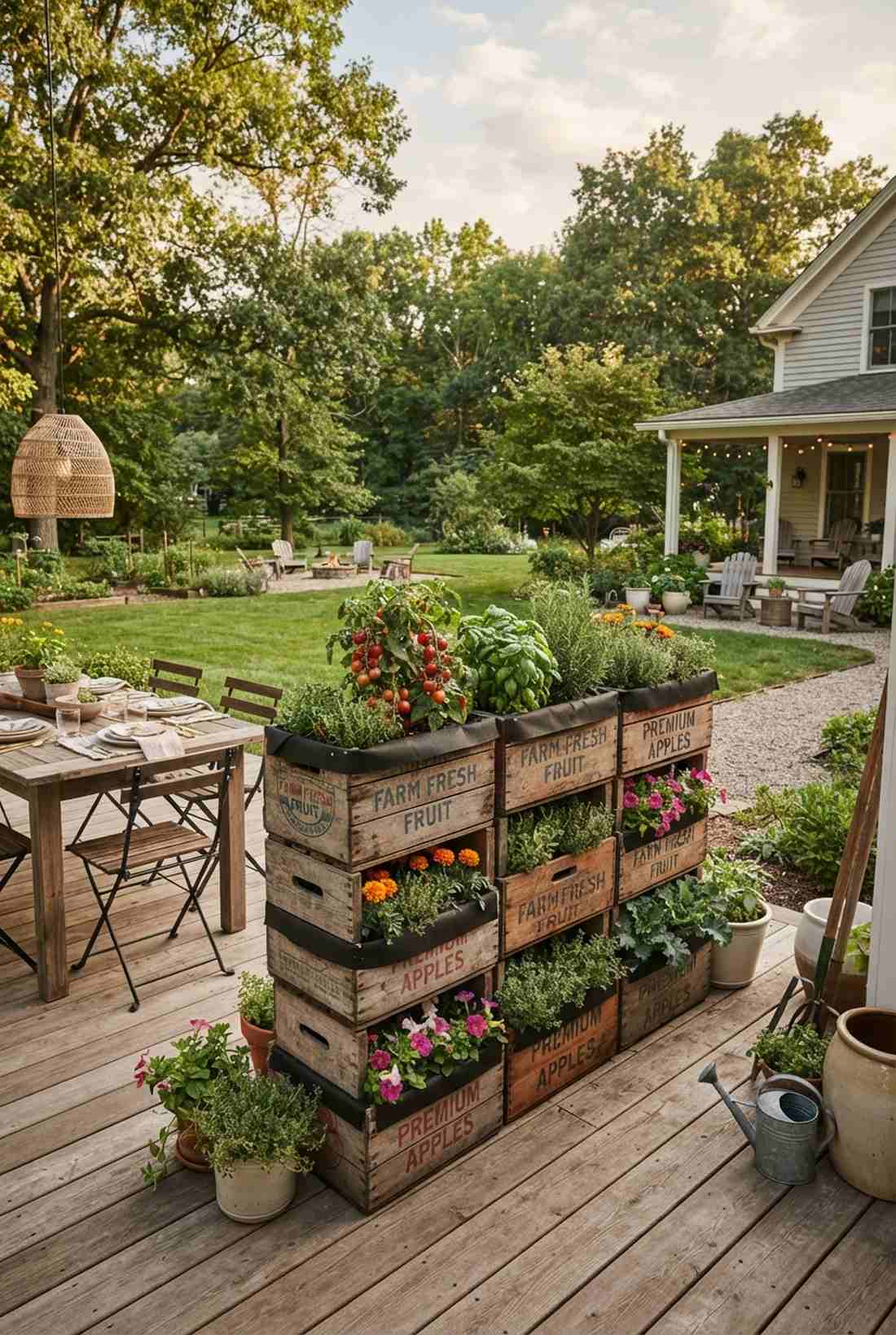 wooden crate gardens