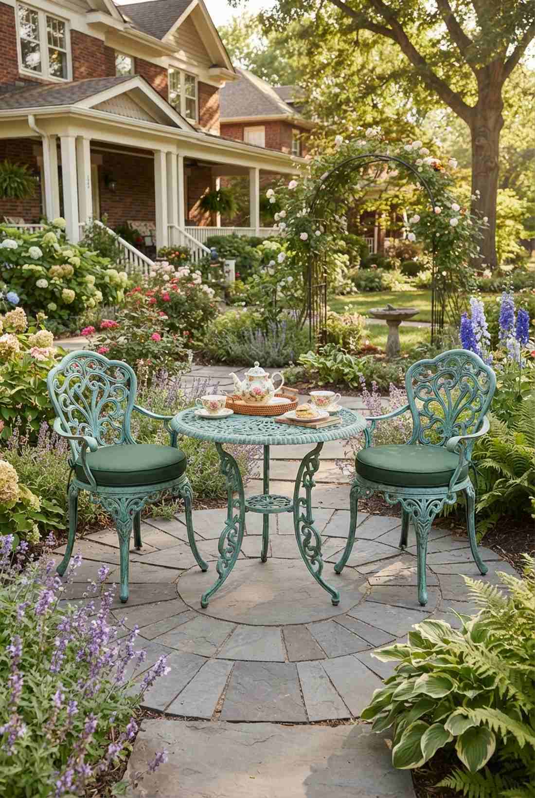 cast aluminum bistro set
