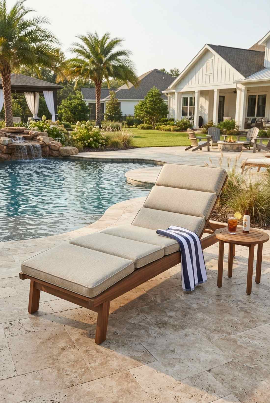chaise lounge multi section pads