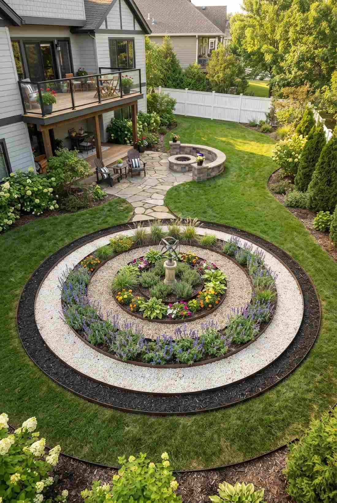 circular mandala garden