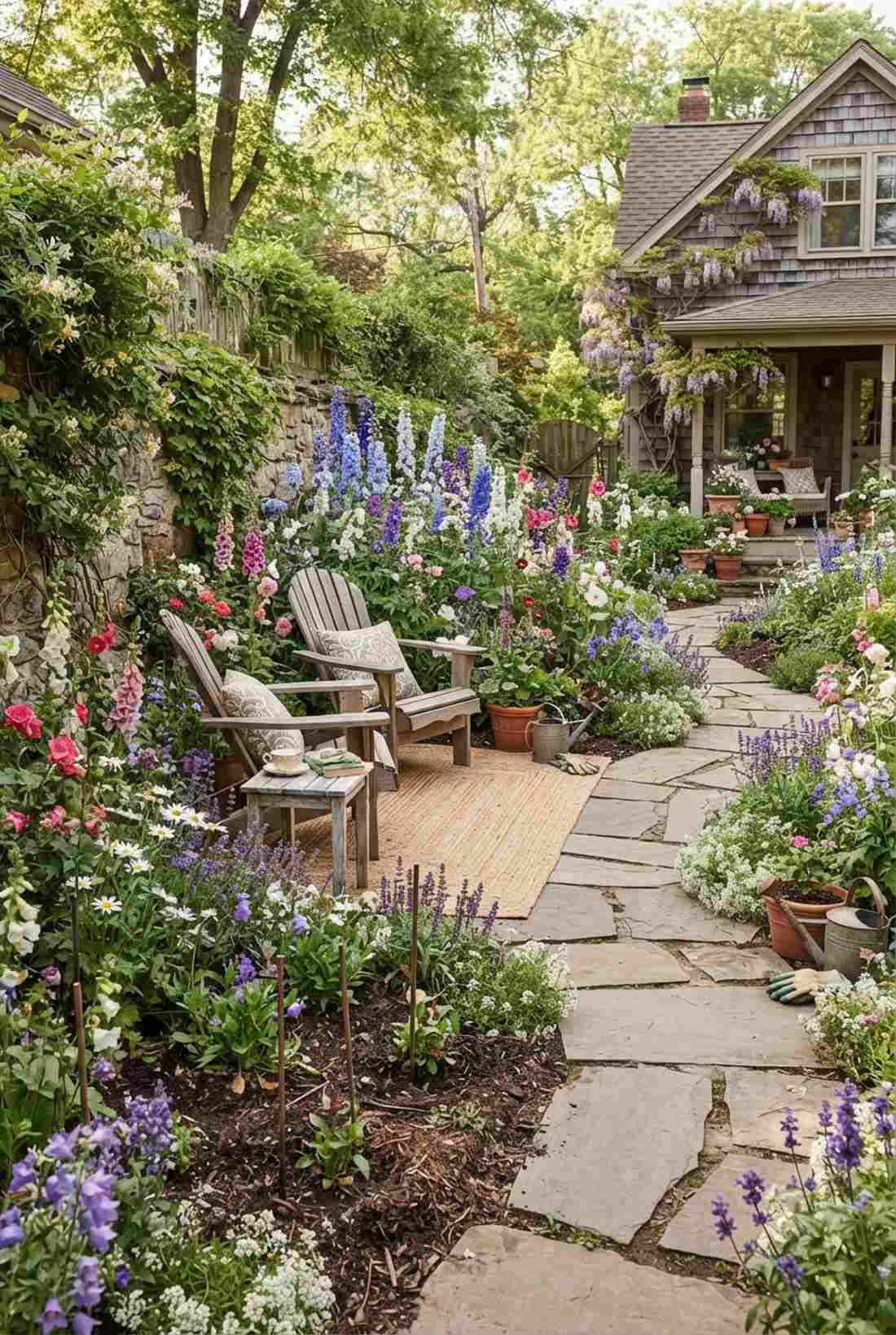 cottage garden courtyard