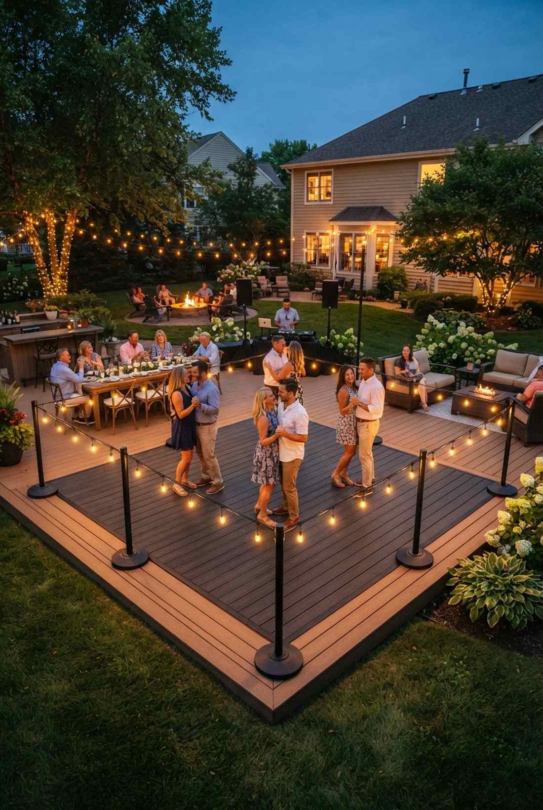 dance floor perimeter framing