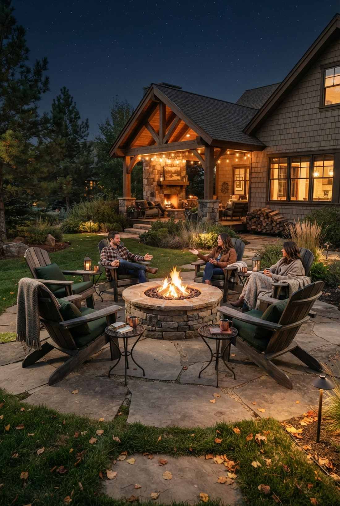 fire feature gathering furniture