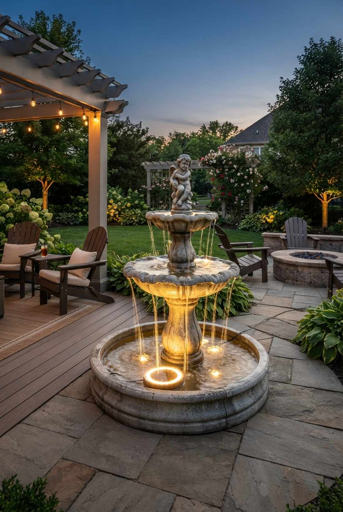 fountain base illumination