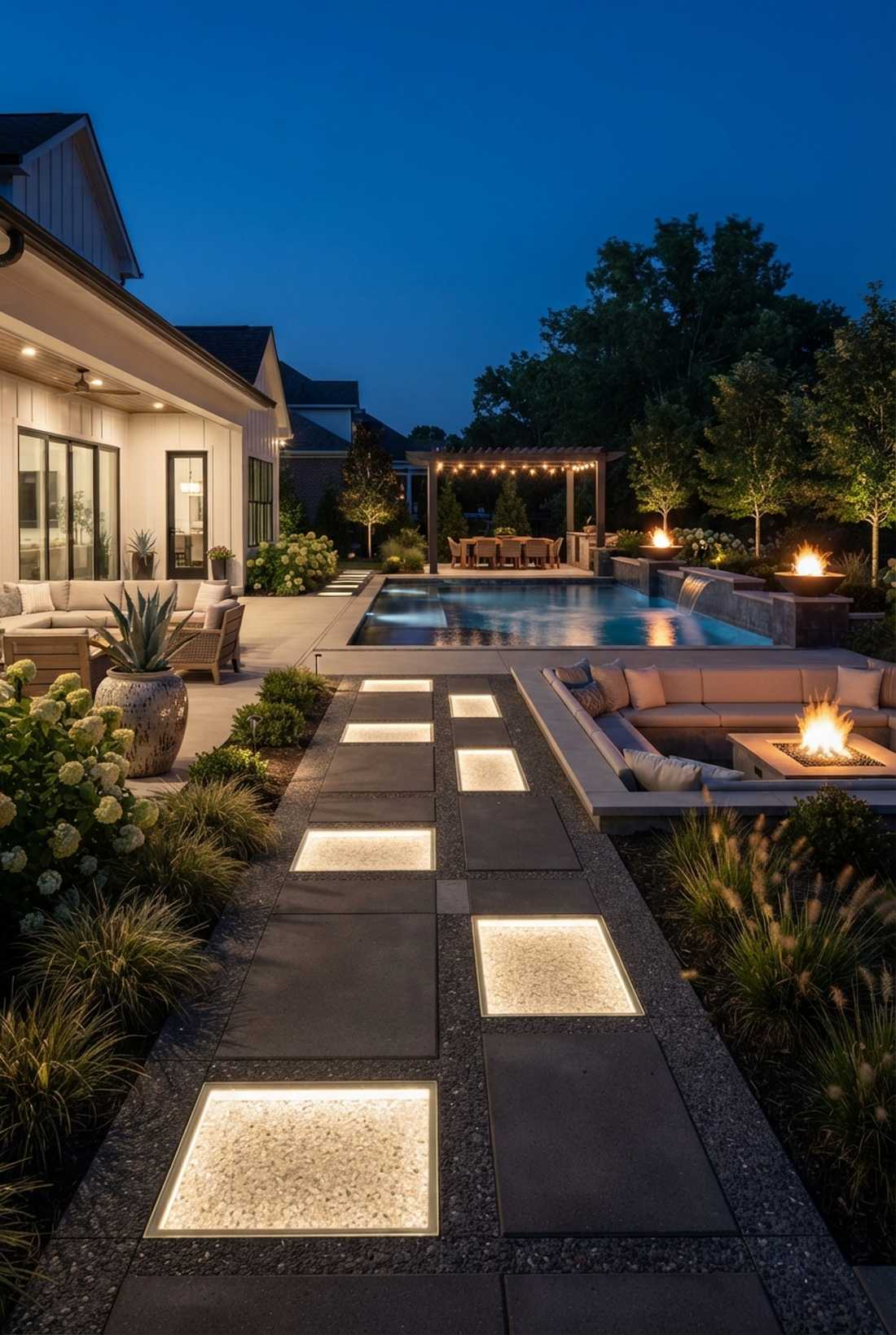integrated lighting stones