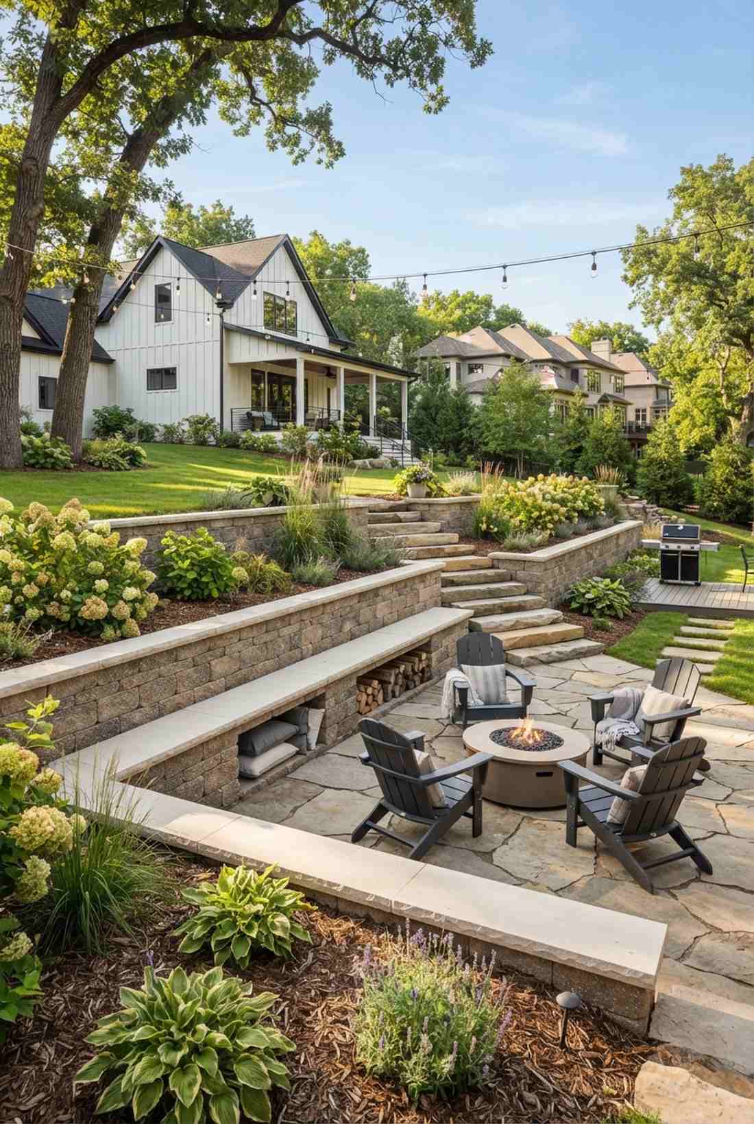 retaining walls with seat walls